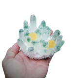 Clear Quartz Green Phantom Cluster (880g) - Growth, Clarity & High‑Vibration Healing Energy - Heavenly Crystals Online