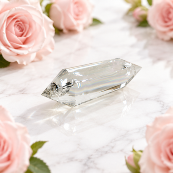 Clear Quartz Vogel Wand 24 Facets (38g) - Clarity, Healing & Amplification - Heavenly Crystals Online