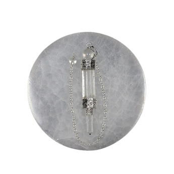 Clear Quartz Wand Pendulum with Velvet Pouch – Clarity, Healing & Intuition - Heavenly Crystals Online