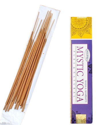 Deepika Mystic Yoga Incense Sticks – Sacred Aroma for Balance, Focus & Inner Peace - Heavenly Crystals Online