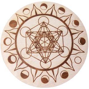 Deluxe Moon Cycle & Metatron's Cube Crystal Grid – Lunar Magic & Sacred Geometry - Heavenly Crystals Online