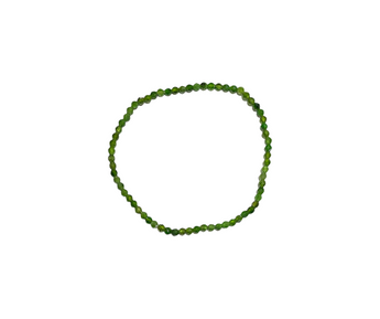 Diopside Faceted Bracelet (3mm) Heart Healing, Strength & Emotional Renewal - Heavenly Crystals Online