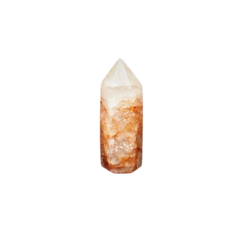 Fire Quartz Generator Point (160g) – Grounding, Clarity, Motivation & Emotional Balance - Heavenly Crystals Online