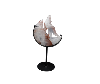 Fire Quartz Wolf on stand - Heavenly Crystals Online
