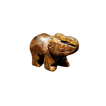 Golden Brown Tiger’s Eye Elephant (70g) – Protection, Confidence & Grounding Energy - Heavenly Crystals Online
