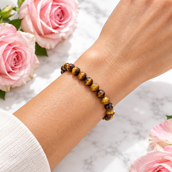 Golden Brown Tiger’s Eye Faceted Bracelet (7mm – 8mm) – Protection, Confidence & Grounding - Heavenly Crystals Online