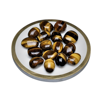 Golden Brown Tigers Eye Oval XL Tumbled Stone - Protection, Strength & Grounding - Heavenly Crystals Online