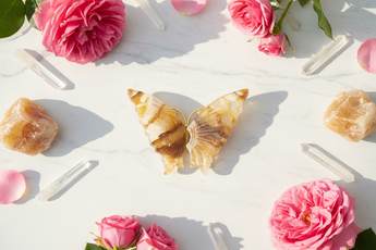 Golden Healer Quartz Butterfly (100g) – Healing, Alignment & High‑Vibration Light Carving - Heavenly Crystals Online