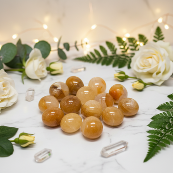 Golden Healer Quartz Orb Tumbled Stone - Healing, Harmony & High‑Vibration Energy - Heavenly Crystals Online