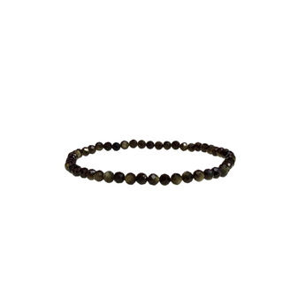 Golden Sheen Obsidian Bracelet (3mm) – Protection, Empowerment & Inner Vision - Heavenly Crystals Online