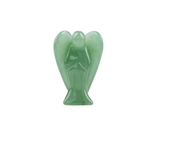 Green Aventurine Angel (50mm) – Hand‑Carved Guardian for Luck, Healing & Heart Chakra Balance - Heavenly Crystals Online
