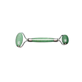 Green Aventurine Facial Silver Massage Roller - Heavenly Crystals Online