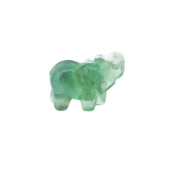 Green Fluorite Elephant (103g) - Wisdom, Focus & Emotional Balance - Heavenly Crystals Online