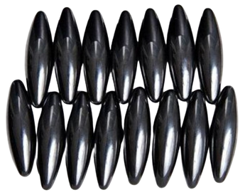 Hematite Magnetic Bullet Tumbled Stone - Root Chakra Support, Strength & Energetic Anchoring - Heavenly Crystals Online