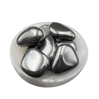 Hematite Polished Freeform Tumbled Stone XXL – Root Chakra Support & Energetic Anchoring - Heavenly Crystals Online