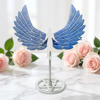 Lapis Lazuli Angel Wings – Hand‑Carved Guardian for Wisdom, Truth & Protection - Heavenly Crystals Online