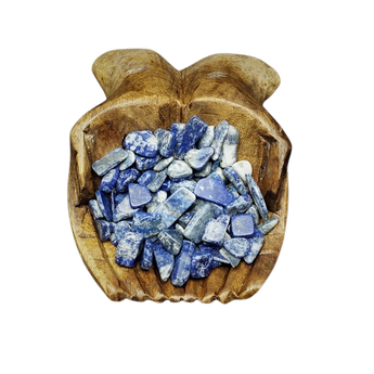 Lapis Lazuli Chips (100g) Pouch Truth, Wisdom & Third Eye Chakra Activation - Heavenly Crystals Online