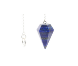 Lapis Lazuli Pendulum with Velvet Pouch – Insight, Wisdom & Third Eye Activation - Heavenly Crystals Online