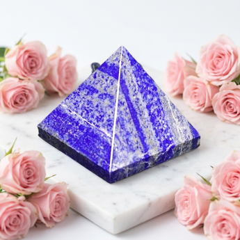 Lapis Lazuli Pyramid (123g) – Wisdom, Intuition & Inner Truth Crystal - Heavenly Crystals Online