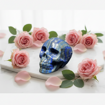 Lapis Lazuli Skull (461g) - Wisdom, Intuition & Ancient Insight - Heavenly Crystals Online