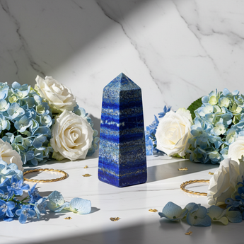 Lapis Lazuli Tower (390g) – Wisdom, Truth, Intuition & Deep Spiritual Insight - Heavenly Crystals Online