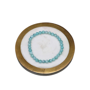 Larimar Bracelet - Genuine (5mm to 6mm) Calm, Soothing & Oceanic Healing Energy - Heavenly Crystals Online