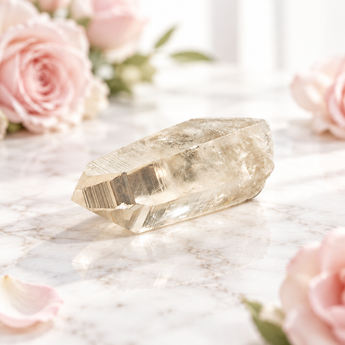 Lemurian Quartz Transmitter (213g) Channeling Faces for Ancient Wisdom, Clarity & Higher Guidance - Heavenly Crystals Online