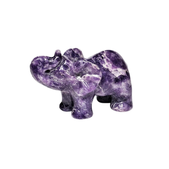 Lepidolite Elephant (149g) Calming Energy, Emotional Balance & Gentle Protection - Heavenly Crystals Online