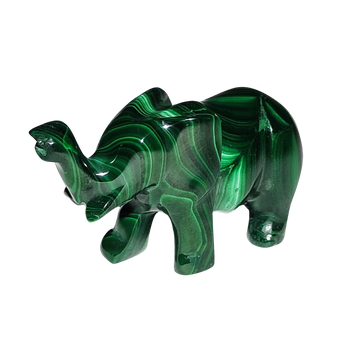 Malachite Elephant – Genuine (47g) - Protection, Strength & Heart‑Healing Energy - Heavenly Crystals Online