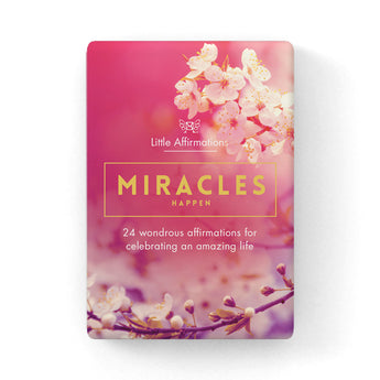 Miracles Happen Affirmation Cards – Uplifting Messages for Hope & Positive Energy - Heavenly Crystals Online