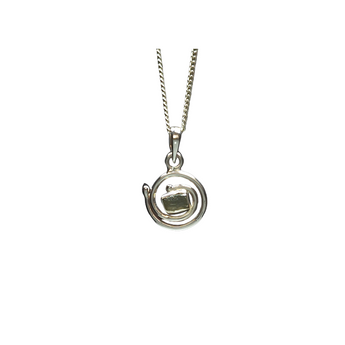 Moldavite Spiral Pendant in 925 Sterling Silver with chain (A) Genuine Moldavite for Transformation - Heavenly Crystals Online