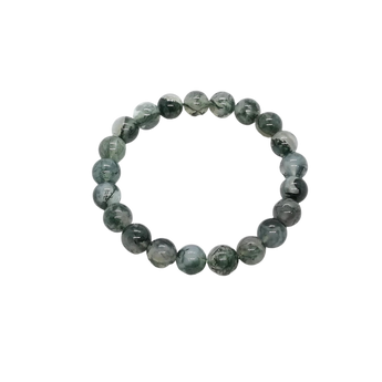 Moss Agate Bracelet (8mm) Growth, Stability & Emotional Balance - Heavenly Crystals Online