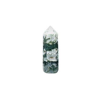 Moss Agate Druzy Generator Point (113g) – Grounding, Growth & Emotional Balance - Heavenly Crystals Online
