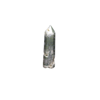 Moss Agate Druzy Generator Point (73g) – Grounding, Growth & Emotional Balance - Heavenly Crystals Online