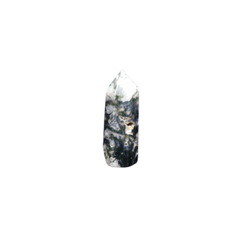 Moss Agate Druzy Generator Point (90g) – Grounding, Growth & Emotional Balance - Heavenly Crystals Online