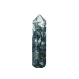 Moss Agate Generator Point (161g) – Grounding, Growth & Emotional Balance - Heavenly Crystals Online