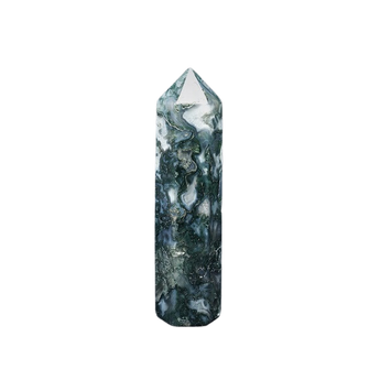 Moss Agate Generator Point (161g) – Grounding, Growth & Emotional Balance - Heavenly Crystals Online