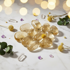 Natural Citrine Tumbled Stone – Abundance, Joy & Solar Energy - Heavenly Crystals Online
