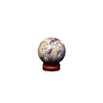 Pietersite Sphere with Wooden Stand (148g) – Storm Stone, Transformation & Intuitive Vision - Heavenly Crystals Online