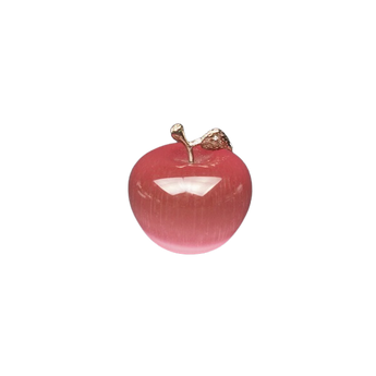 Pink Cats Eyes Apple (man-made) - Heavenly Crystals Online