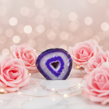 Purple Agate Cave (376g) – Calming, Protective & Soft Ambient Energy - Heavenly Crystals Online