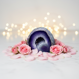 Purple Agate Cave (473g) – Calming, Protective & Soft Ambient Energy - Heavenly Crystals Online