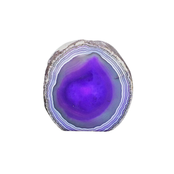 Purple Agate Cave Candle Holder with Tealight Candle (910g) – Calm, Protection & Ambient Glow - Heavenly Crystals Online
