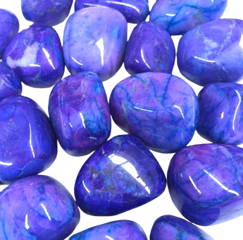 Purple Dyed Howlite Tumbled Stone - Relaxation, Insight & Crown Chakra Support - Heavenly Crystals Online