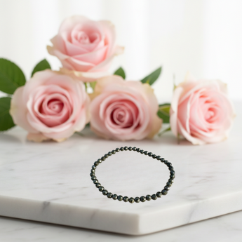Pyrite Faceted Bracelet (3mm) – Protection, Confidence & Manifestation - Heavenly Crystals Online