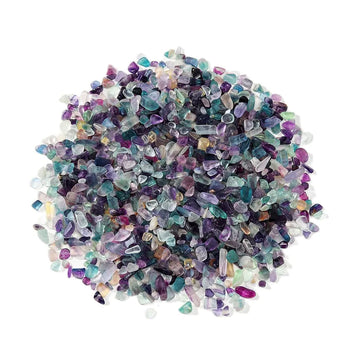 Rainbow Fluorite Chips (100g) Pouch for Focus & Energy Flow - Heavenly Crystals Online