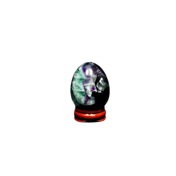Rainbow Fluorite Egg (112g) Genius Stone of Calm, Insight & Harmony - Heavenly Crystals Online