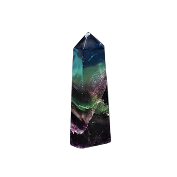Rainbow Fluorite Generator Point (269g) – Clarity, Calm, Focus & Intuitive Alignment - Heavenly Crystals Online