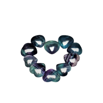 Rainbow Fluorite Heart - Heavenly Crystals Online