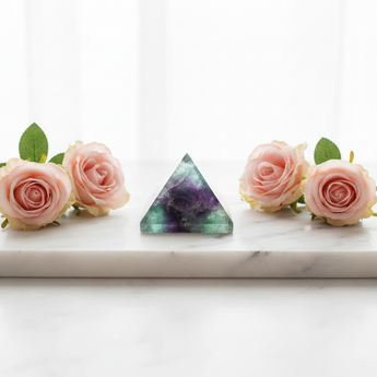 Rainbow Fluorite Pyramid (79g) – Clarity, Focus & Emotional Harmony Crystal - Heavenly Crystals Online